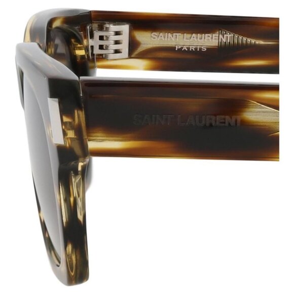 Saint Laurent Unisex Square/Rectangle Havana Havana Grey Fashion Designer - Picture 4 of 4